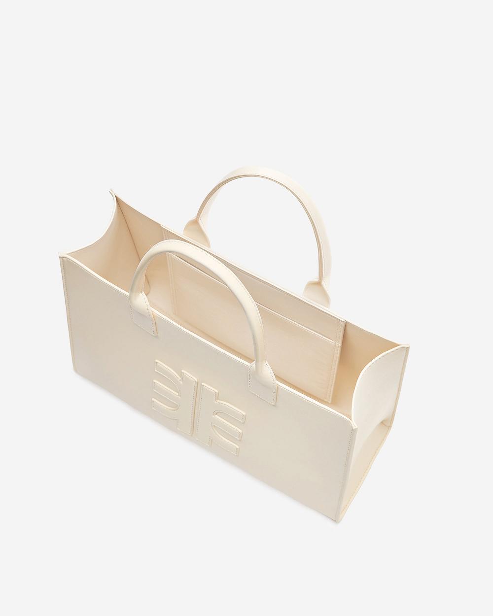 Torebki JW PEI Gia Medium Tote Women Białe | PL1124OR