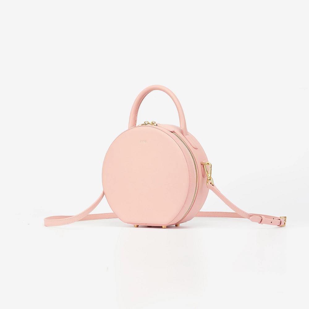 Torebki JW PEI Mini Circle Top Handle Women Różowe | PL1128DN