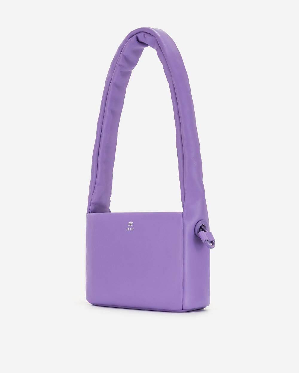 Torebki JW PEI Rylee Pofałdowany Drawstring Top Handle Women Fioletowe | PL1146TV