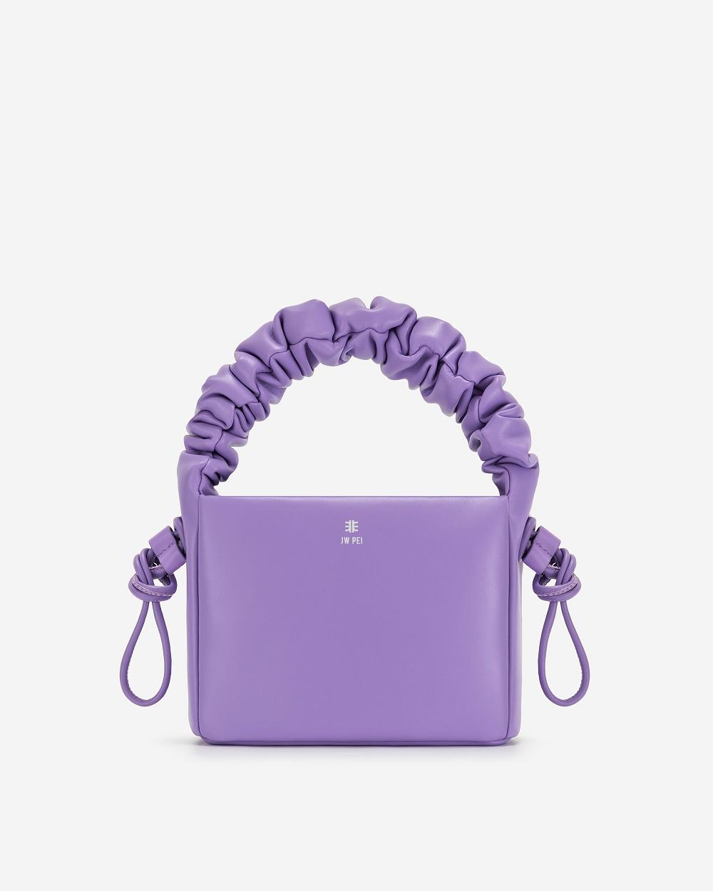 Torebki JW PEI Rylee Pofałdowany Drawstring Top Handle Women Fioletowe | PL1146TV