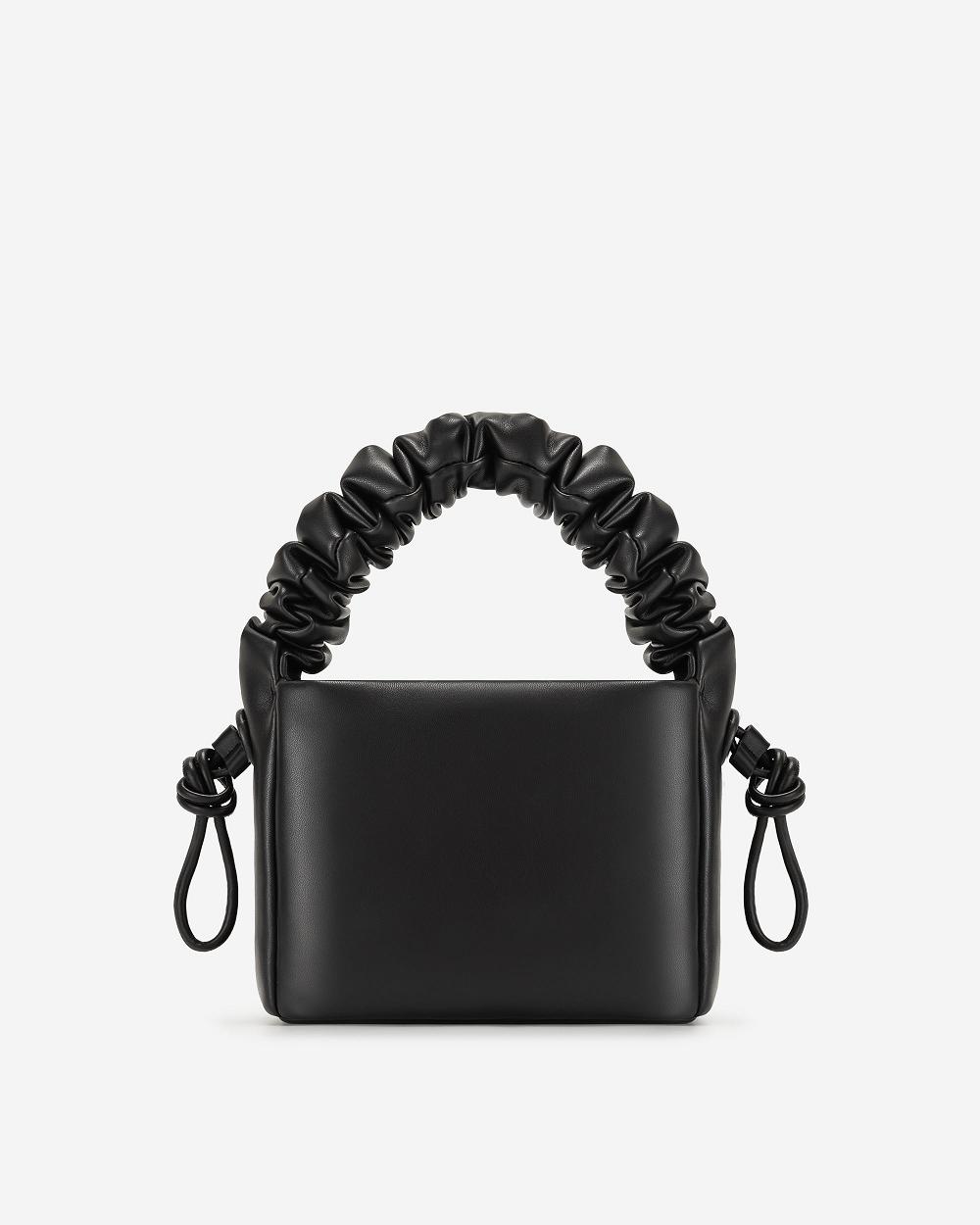 Torebki JW PEI Rylee Pofałdowany Drawstring Top Handle Women Czarne | PL1147YU